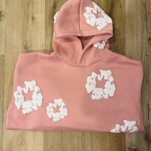 Pink denim tears hoodie